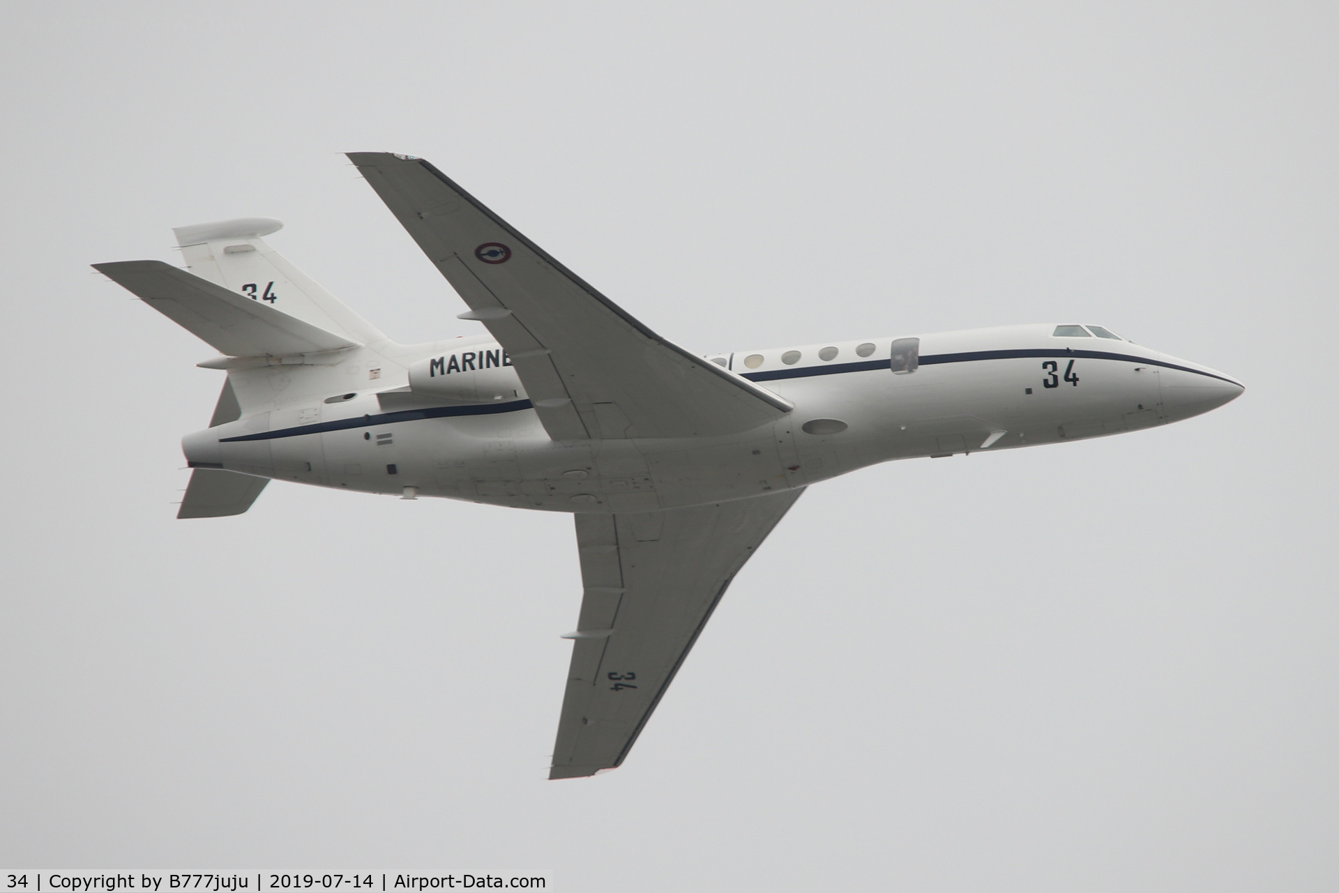 34, 1981 Dassault Falcon 50 C/N 34, during French Parade over Paris