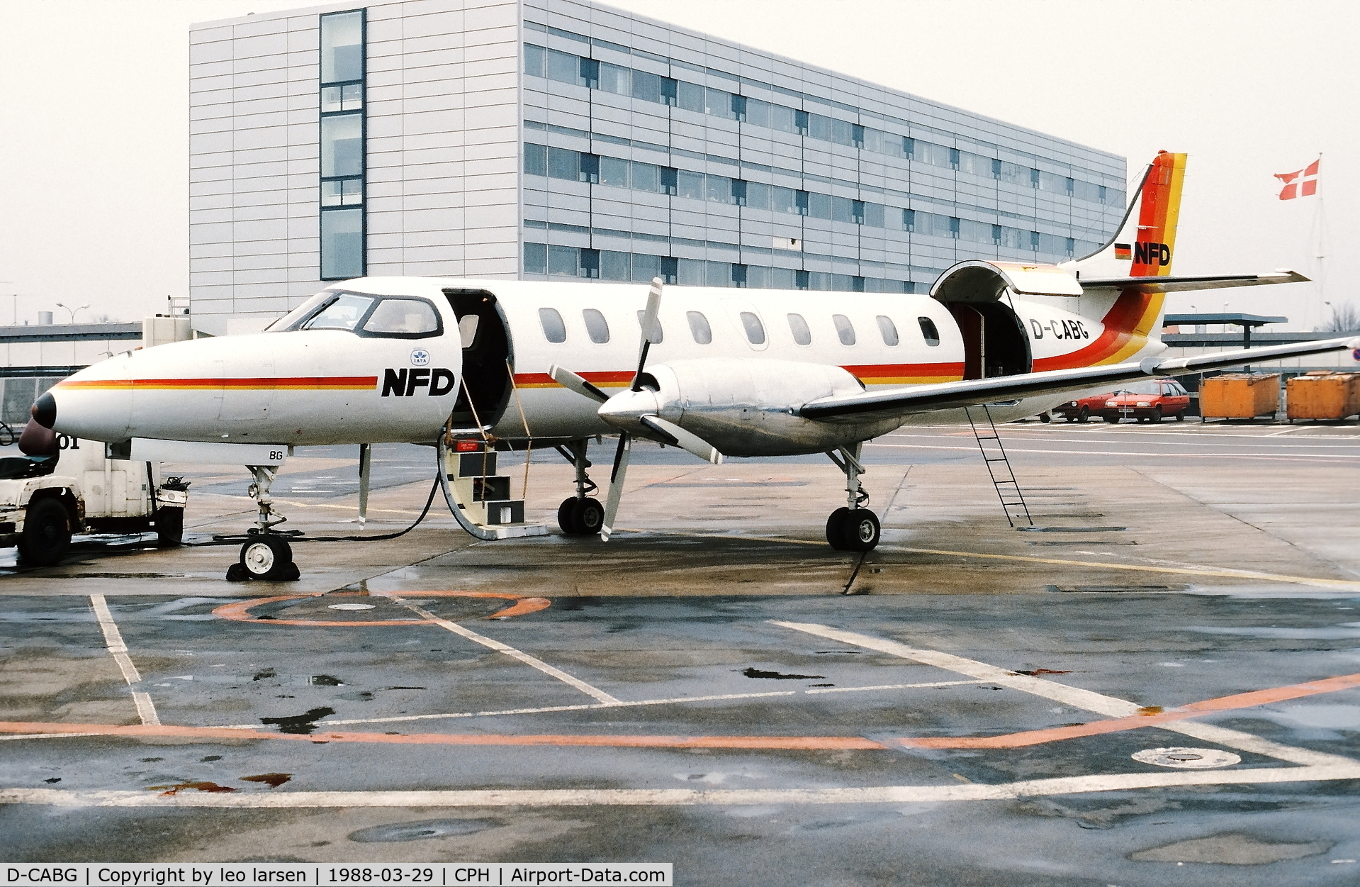 D-CABG, 1985 Fairchild Swearingen SA-227AC Metro III C/N AC-606B, Copenhagen 29.3.1988