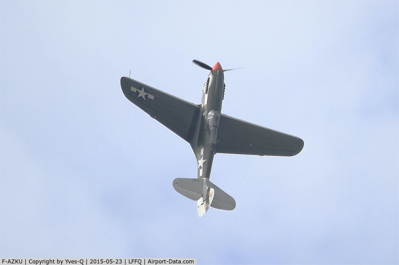 F-AZKU, 1942 Curtiss P-40N Warhawk C/N 29677, Curtiss P-40N Warhawk, On display, La Ferté-Alais Airfield (LFFQ) Air Show 2015