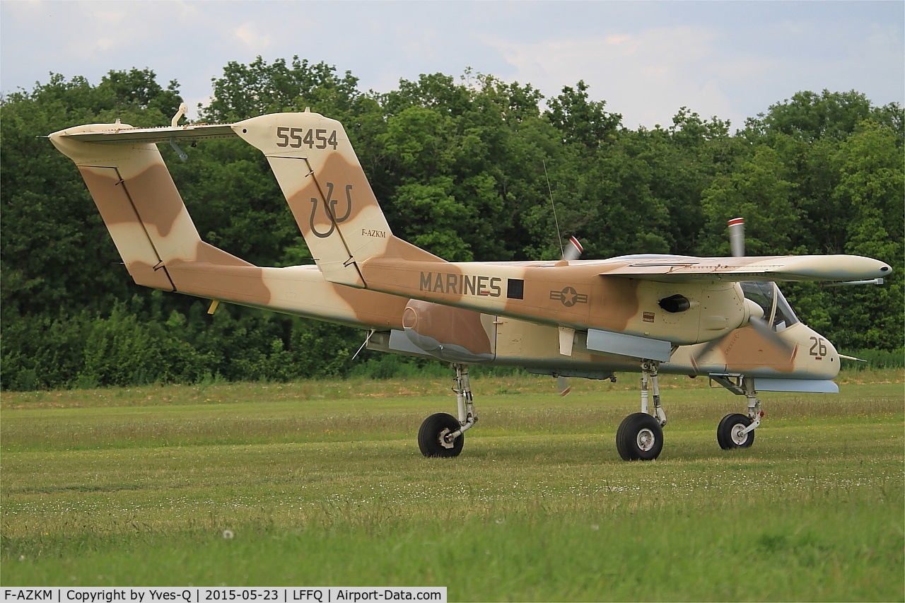 F-AZKM, 1971 North American OV-10B Bronco C/N 338-9 (305-65), North American OV-10B Bronco, Taxiing, La Ferté-Alais (LFFQ) air show 2015