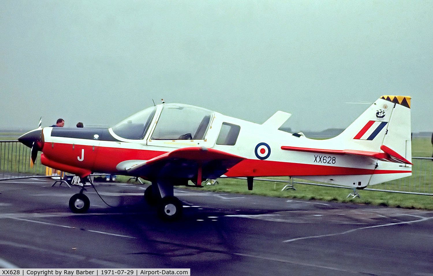 XX628, 1974 Scottish Aviation Bulldog T.1 C/N BH.120/293, XX628   Scottish Aviation Bulldog T.1 [BH.120/293] (Royal Air Force) (Place & Date unknown) @ 1980's