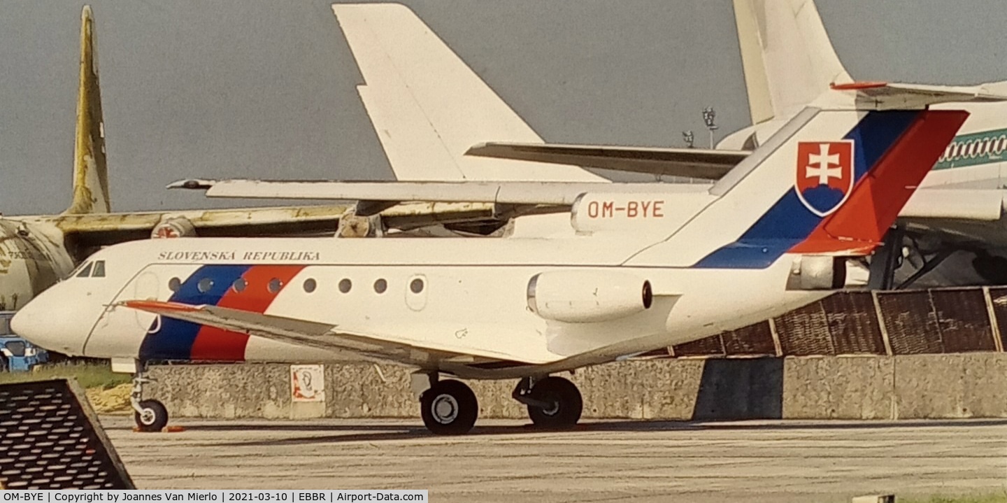 OM-BYE, 1974 Yakovlev Yak-40 C/N 9440338, scan from slide