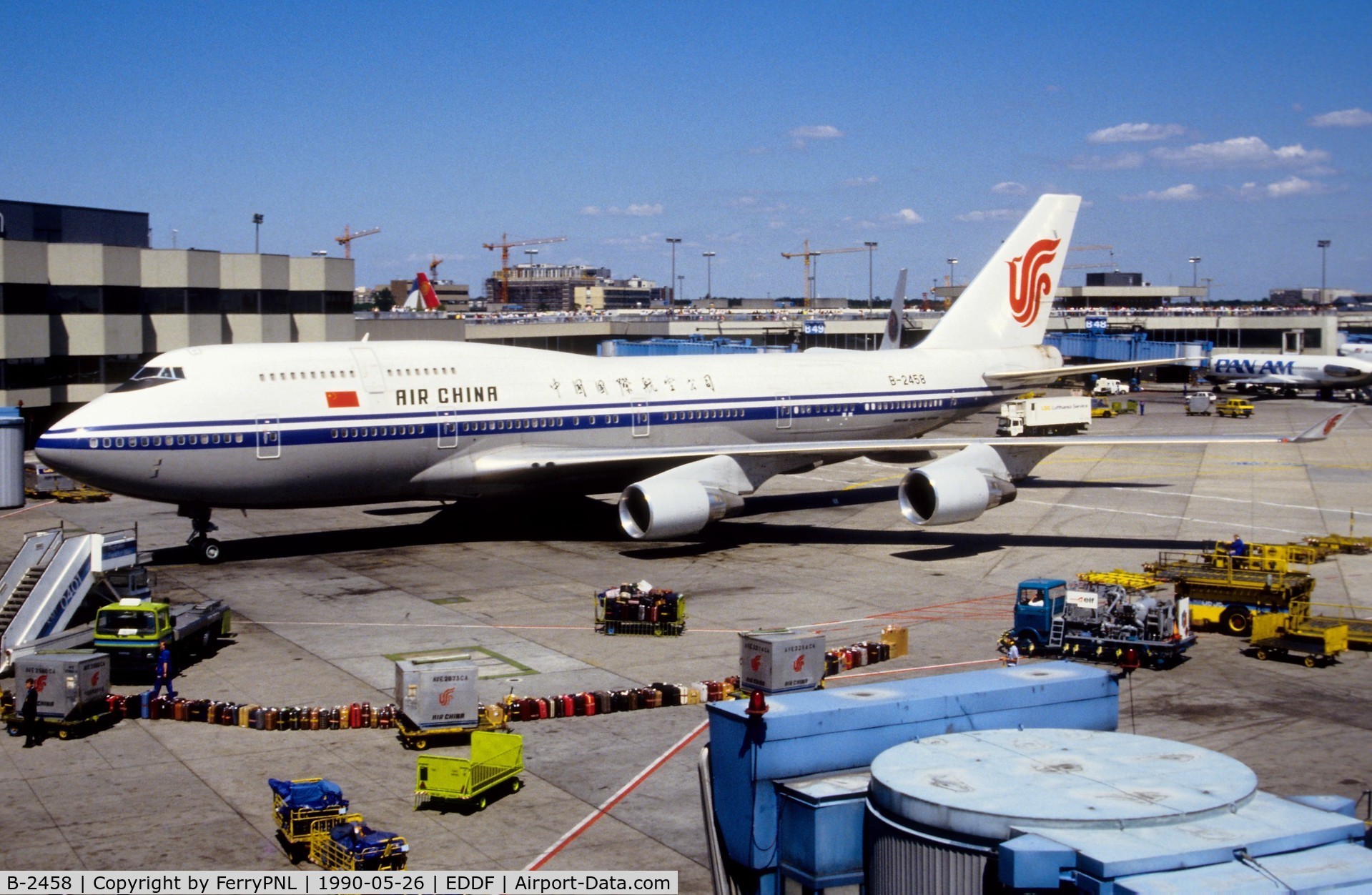 B-2458, 1990 Boeing 747-4J6/BCF C/N 24347, Air China B744 at its gate
