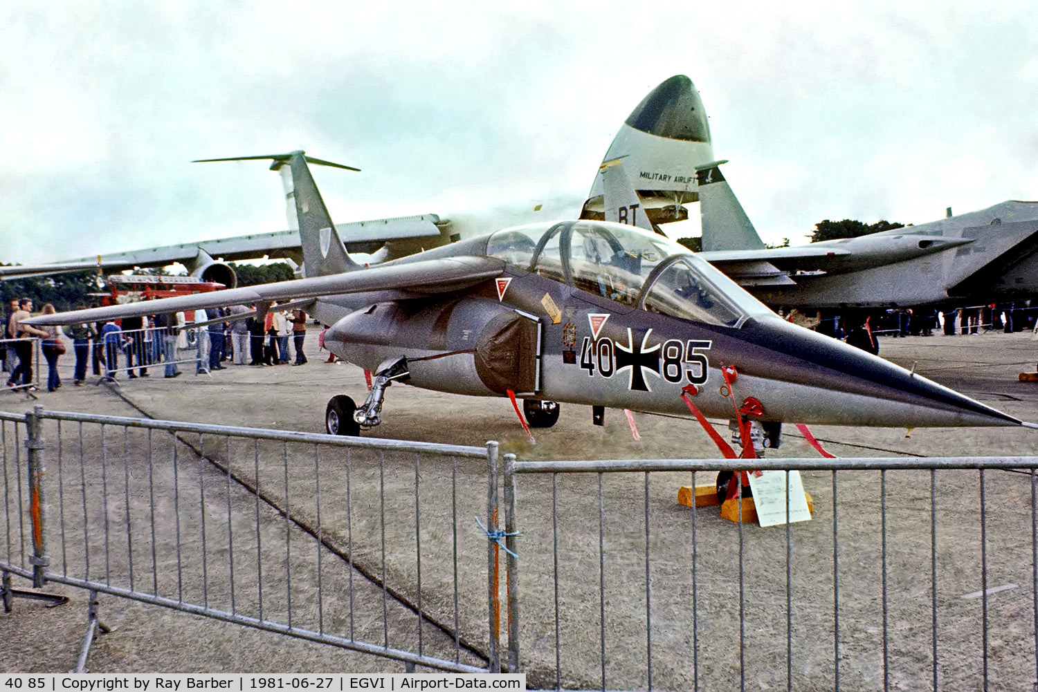 40 85, Dassault-Dornier Alpha Jet A C/N 0085, 40+85   Dassault-Dornier Alpha Jet A [0085] (German Air Force) RAF Greenham Common~G 27/06/1981