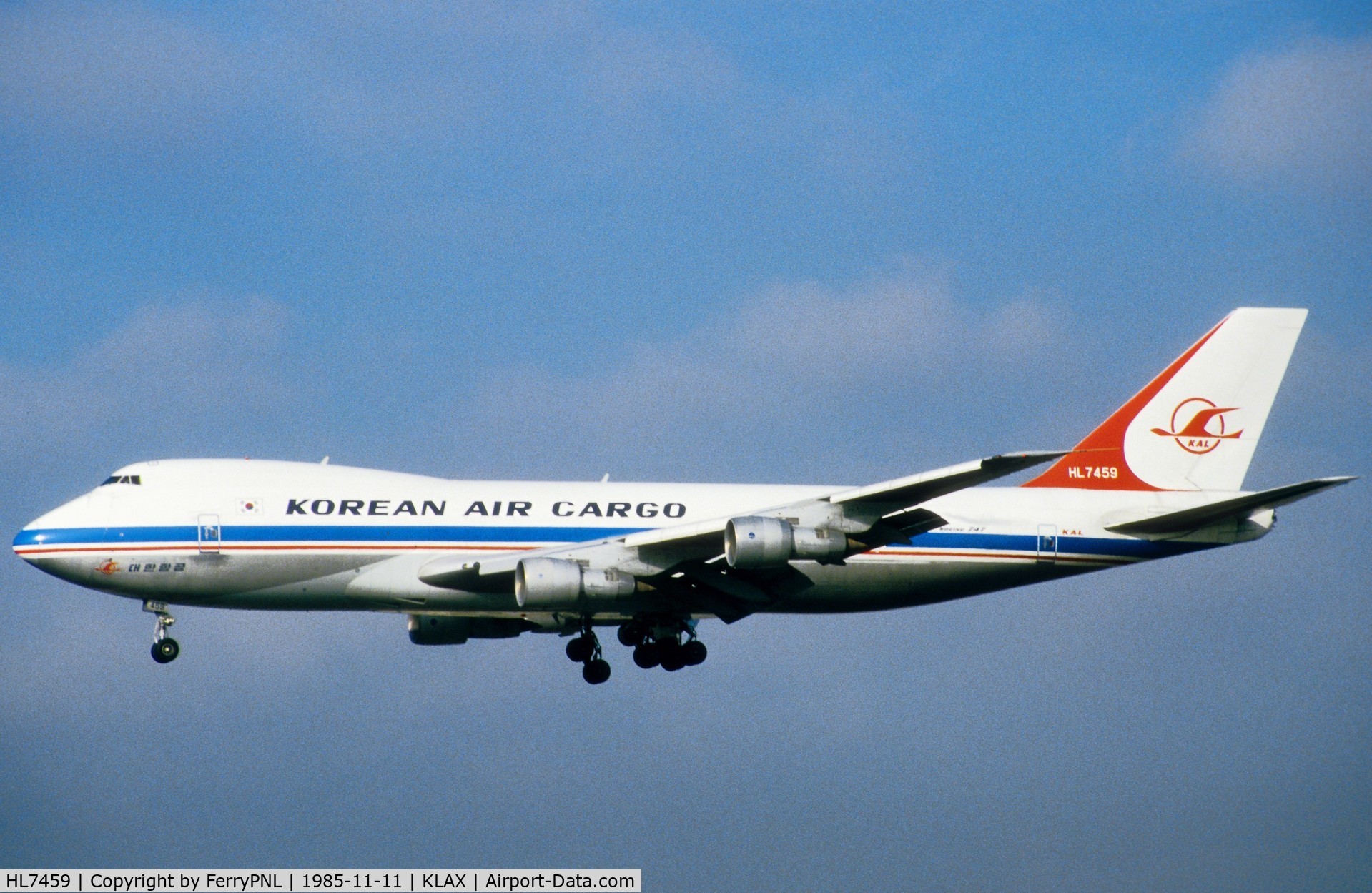HL7459, 1981 Boeing 747-200F C/N 22486, Landing of Korean B742F in LAX