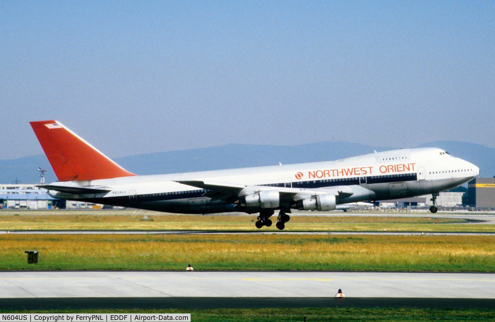 N604US, 1970 Boeing 747-151 C/N 19781, Northwest Orient B741 landing in FRA