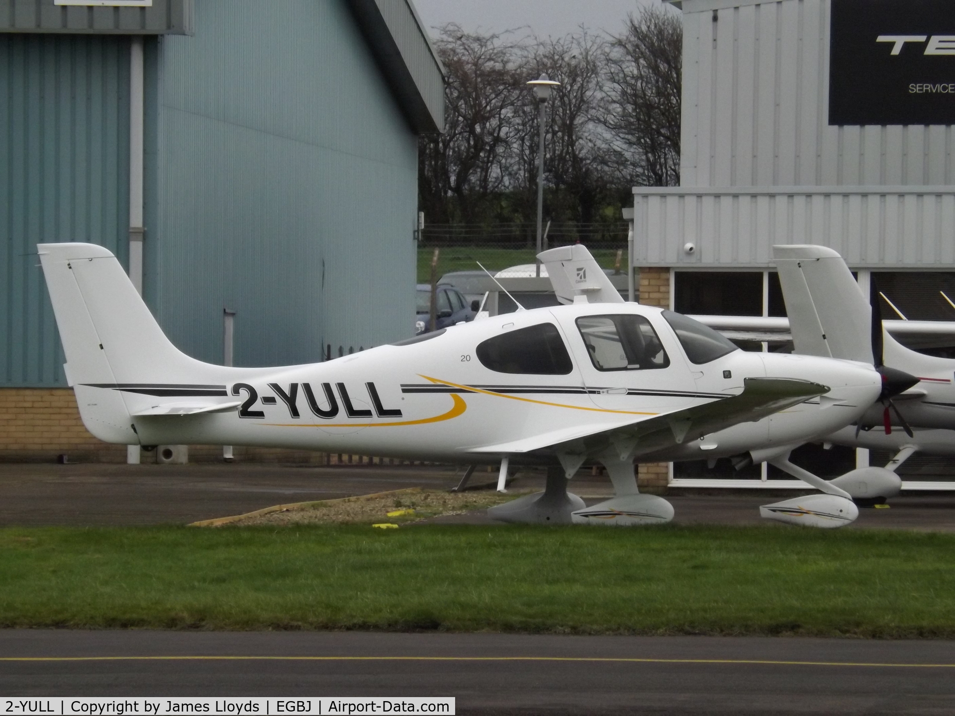 2-YULL, Cirrus SR-20 C/N 2509, Parked at Gloucestershire Airport.