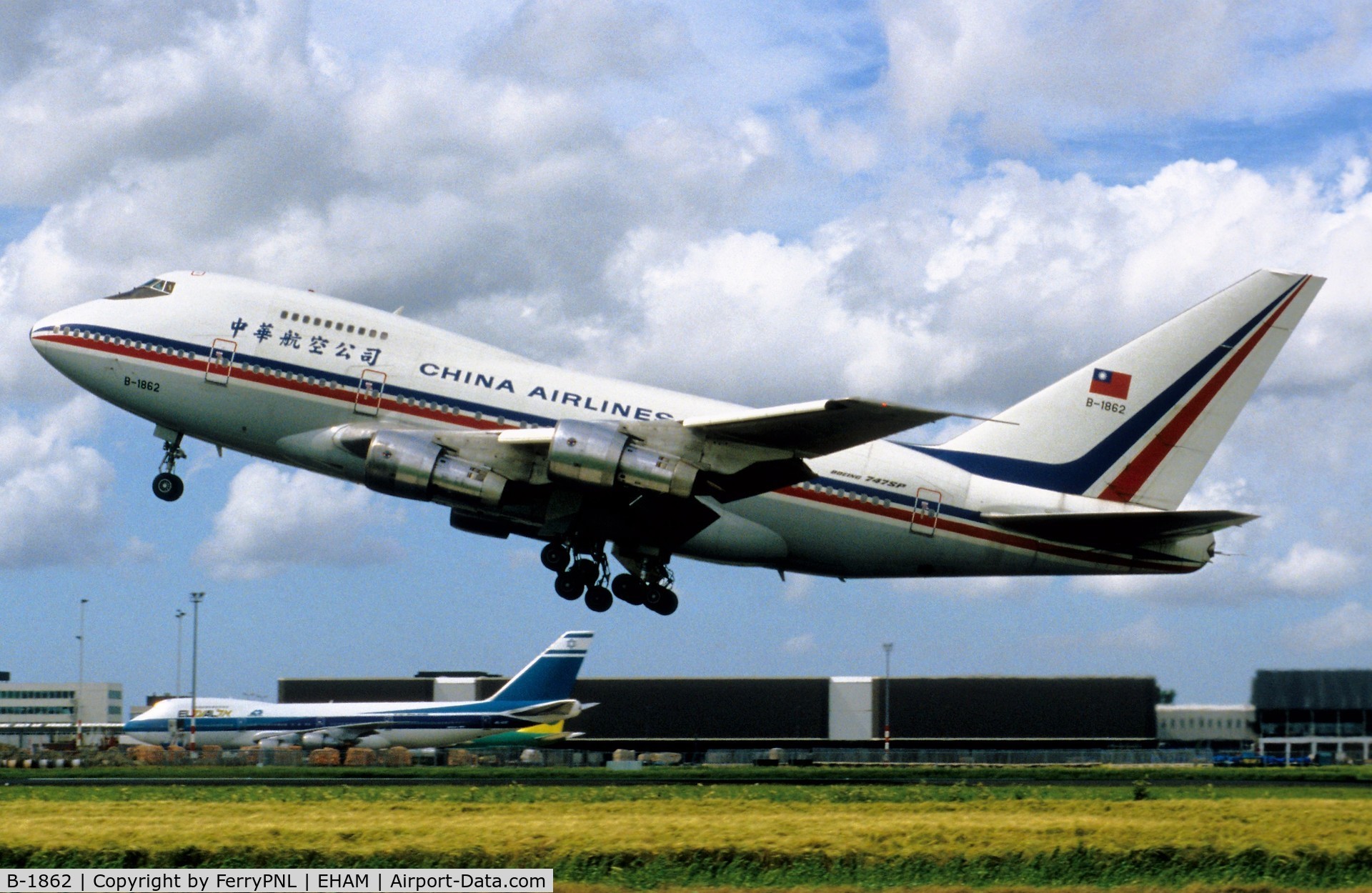 B-1862, 1977 Boeing 747SP-09 C/N 21300, China B747SP departing AMS