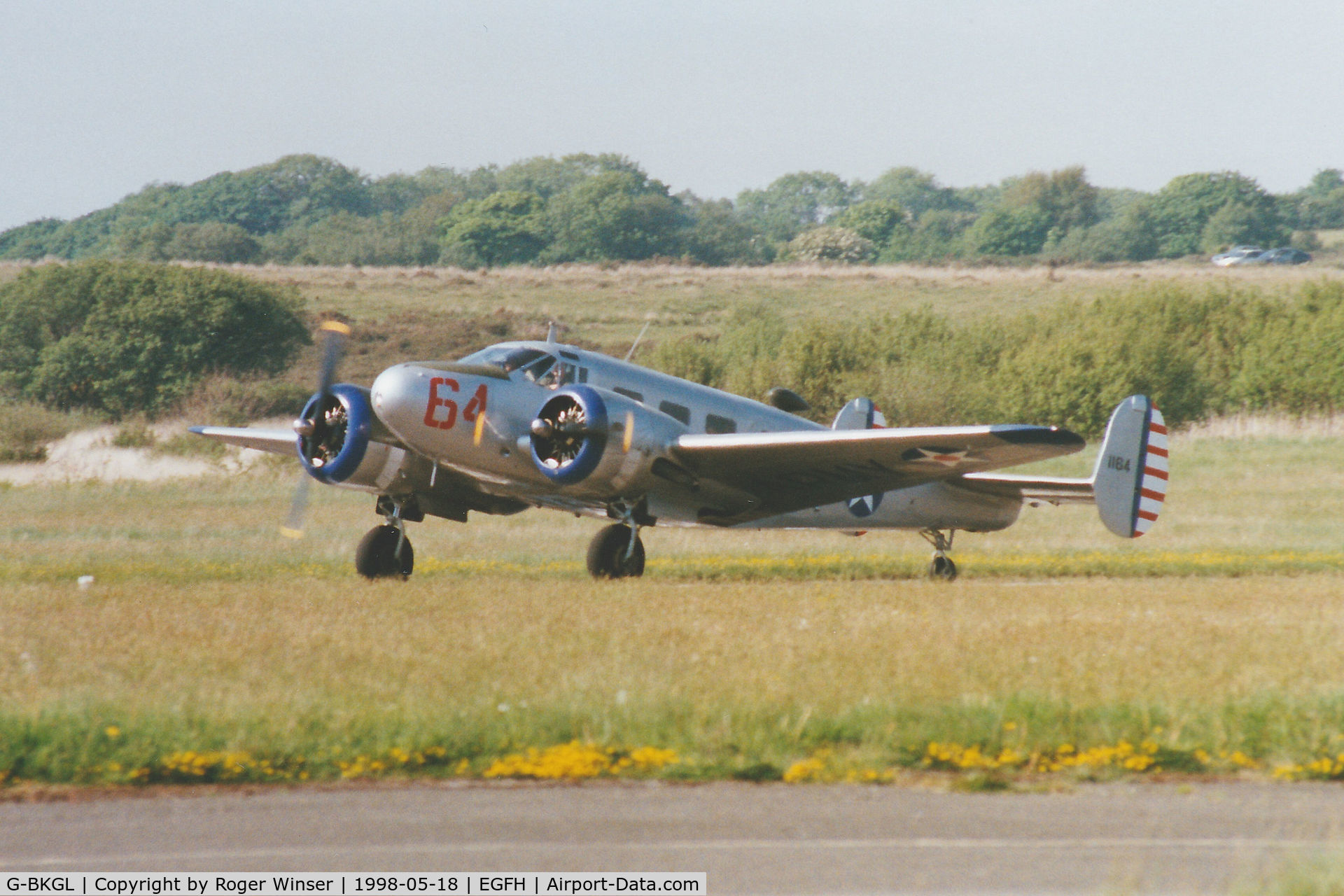 G-BKGL, 1952 Beech Expeditor 3TM C/N CA-164 (A-764), Visiting Expeditor In USAAC colour scheme and coded 64.