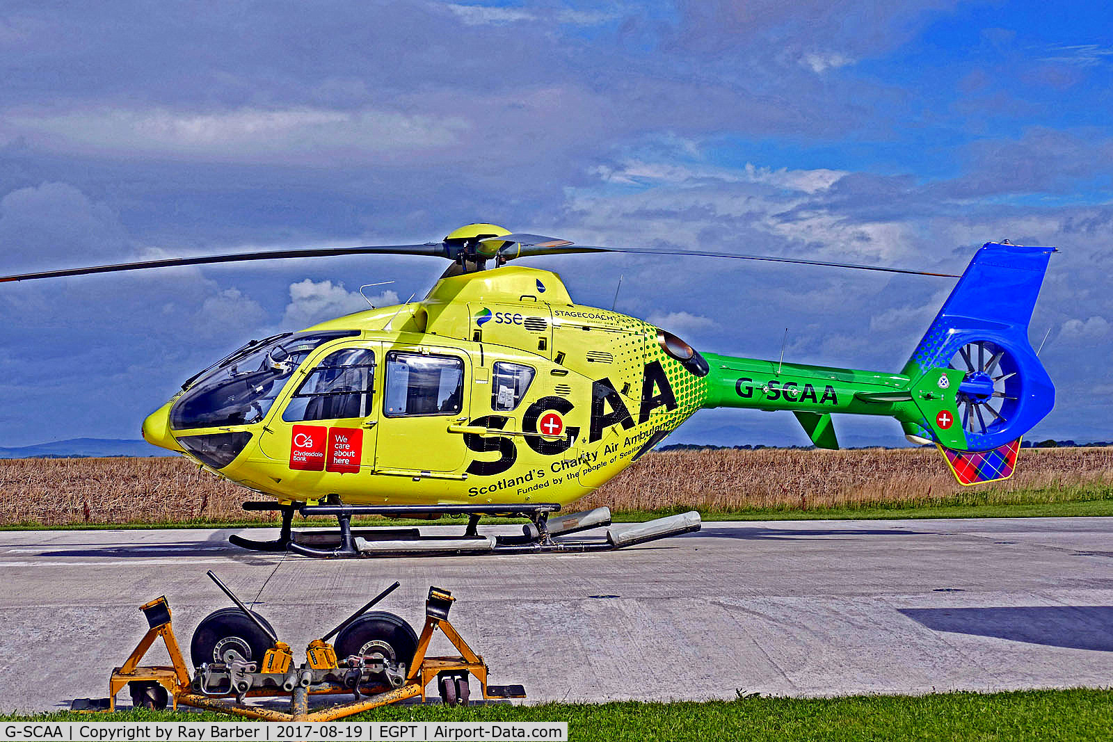 G-SCAA, 2000 Eurocopter EC-135T-2+ C/N 0151, G-SCAA   Eurocopter EC.135T2+ [0151] (Scottish Charity Air Ambulance) Perth-Scone~G 19/08/2017