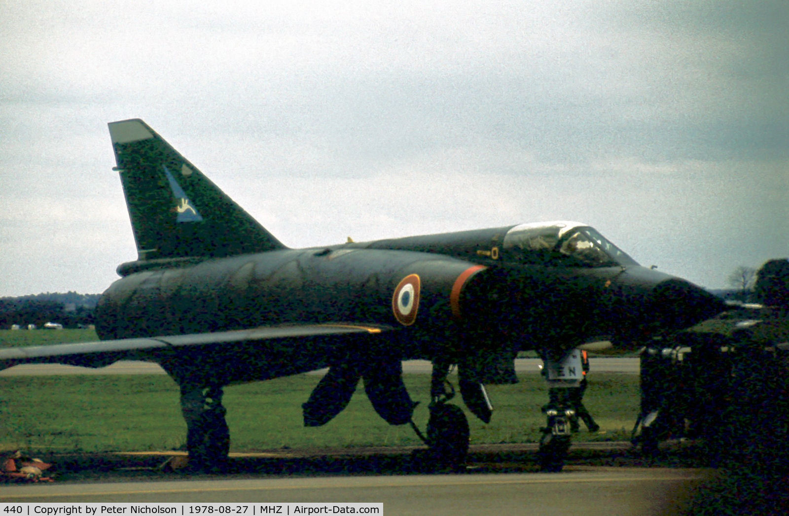 440, Dassault Mirage IIIE C/N 440, Mirage IIIE of EC 1/2 on the flight-line at the 1978 RAF Mildenhall Air Fete.