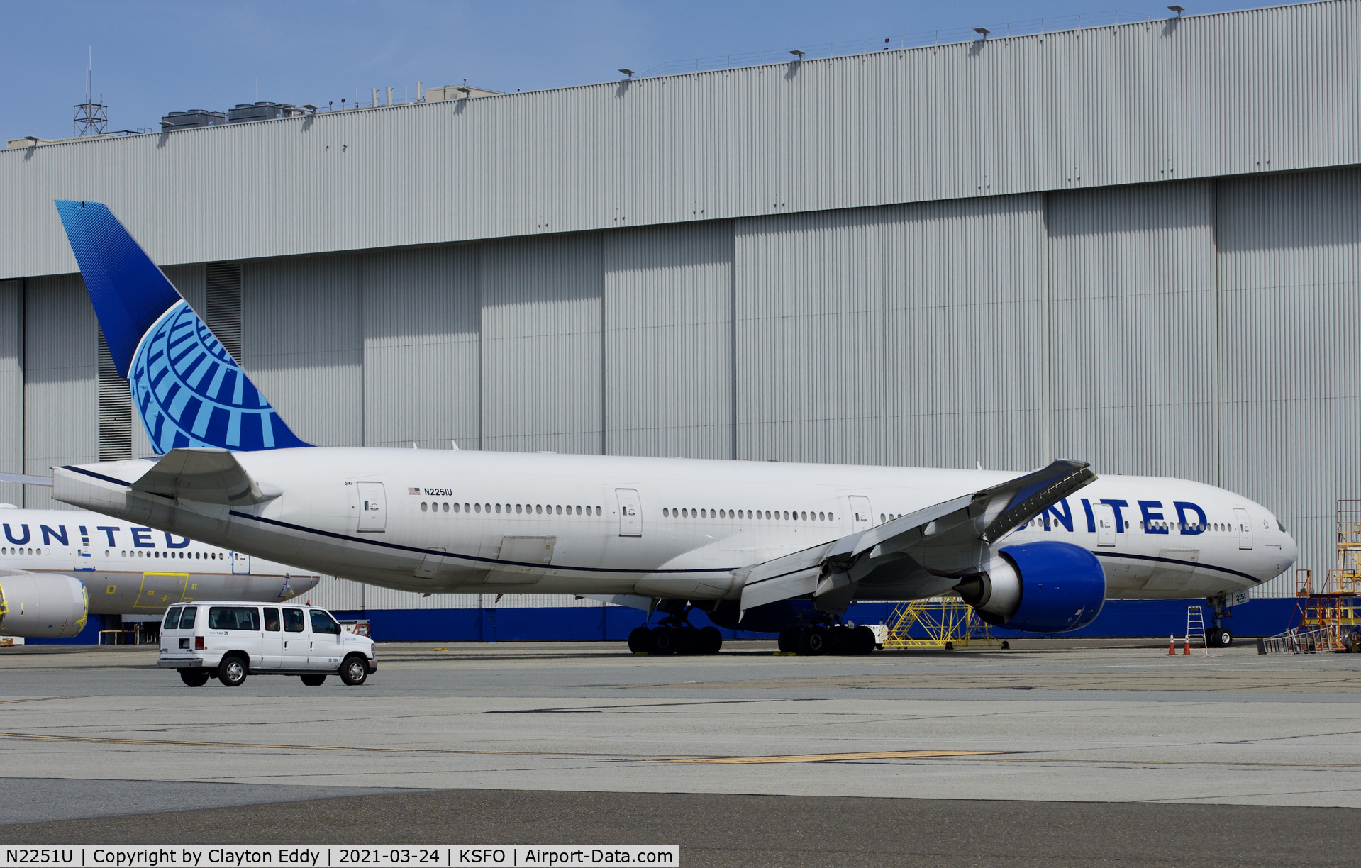 N2251U, 2020 Boeing 777-300/ER C/N 66591, SFO 2021.