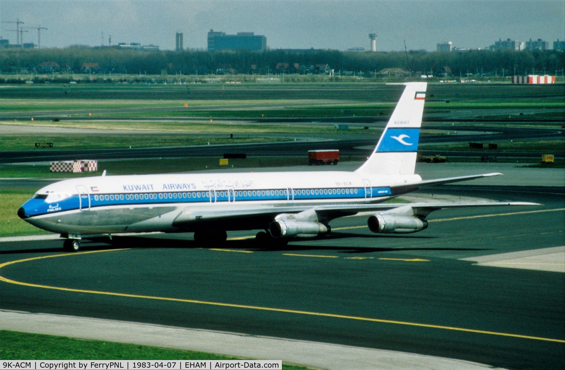 9K-ACM, 1972 Boeing 707-369C C/N 20546, Arrival of Kuwait B707