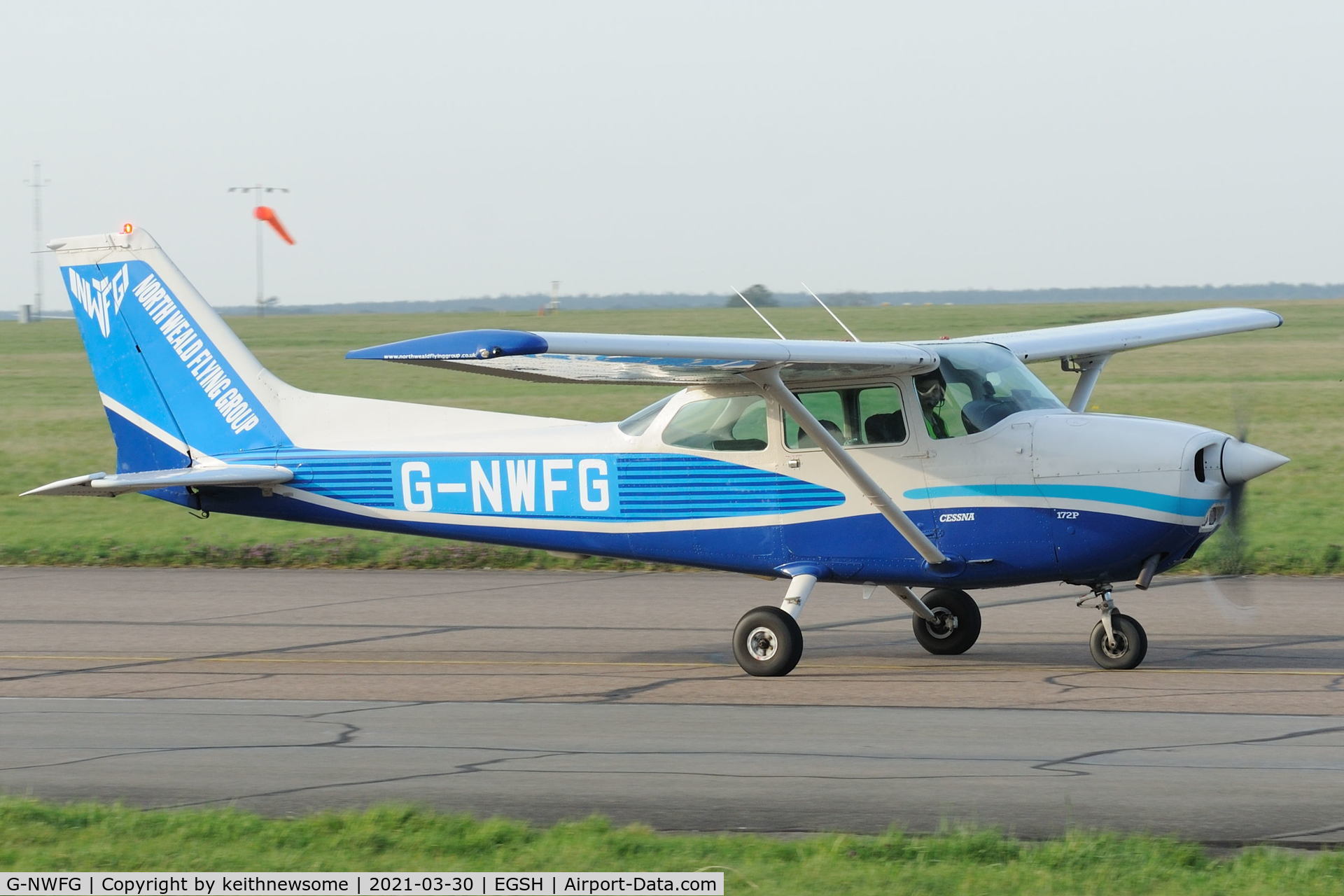 G-NWFG, 1981 Cessna 172P C/N 172-74192, Leaving Norwich for North Weald.