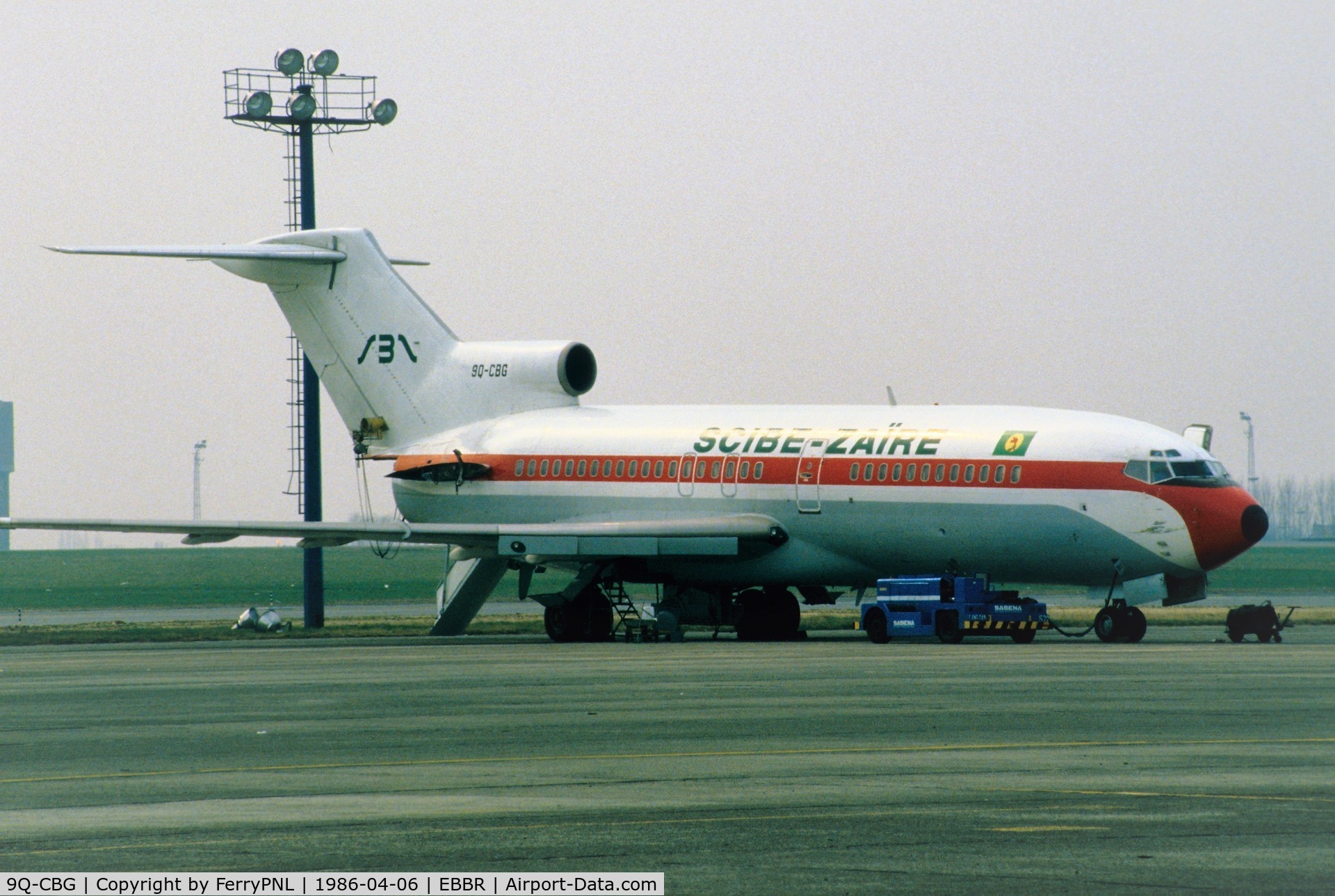 9Q-CBG, 1964 Boeing 727-030 C/N 18367, Scibe B727 in BRU for some maintenance