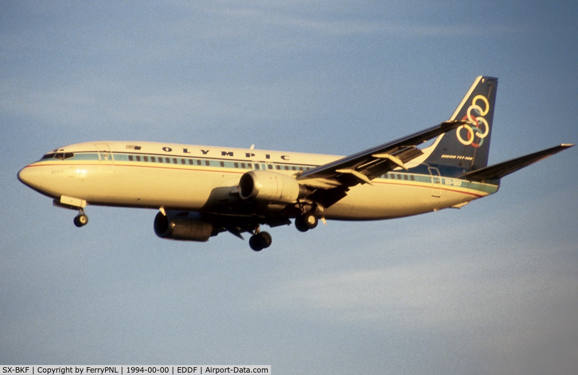 SX-BKF, 1991 Boeing 737-484 C/N 25430, Olympic B734