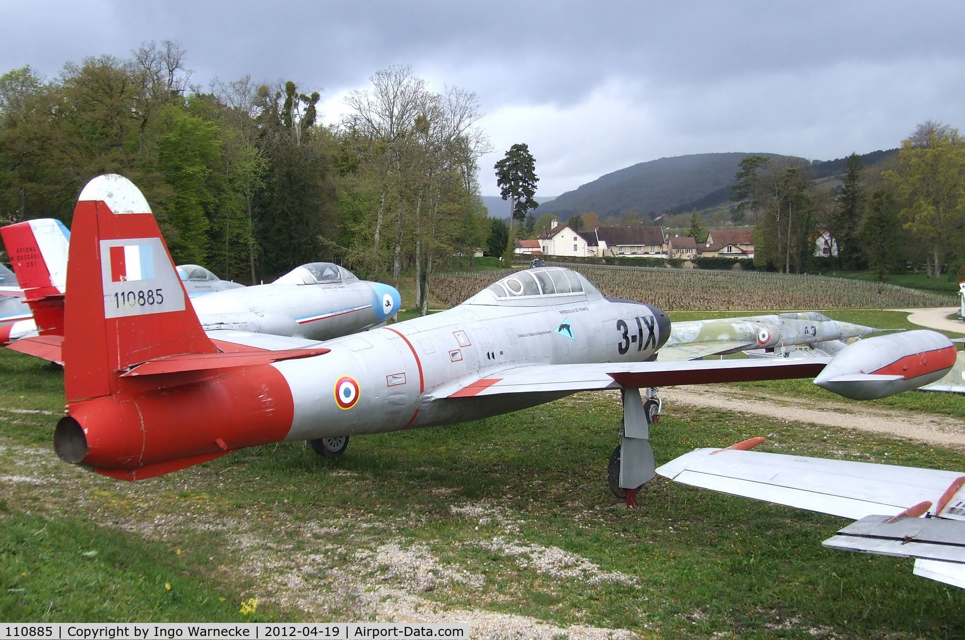 110885, 1951 Republic F-84G Thunderjet C/N 2542-1291B, Republic F-84G Thunderjet at the Musee de l'Aviation du Chateau, Savigny-les-Beaune