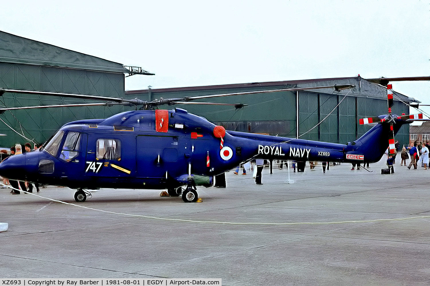XZ693, Westland Lynx HAS.3S C/N 122, XZ693   Westland Lynx HAS.2 [122] (Royal Navy) RNAS Yeovilton~G 01/08/1981