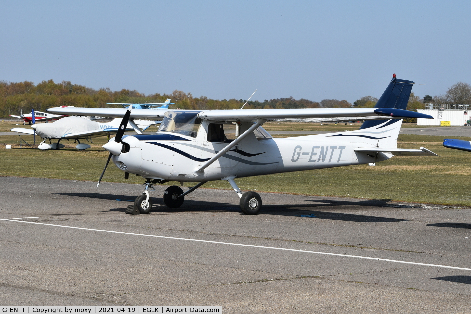 G-ENTT, 1980 Reims F152 C/N 1750, Reims Cessna F152 at Blackbushe.