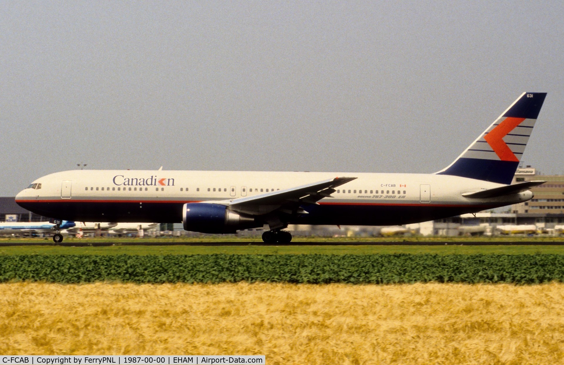 C-FCAB, 1988 Boeing 767-375/ER C/N 24082, Canadian B763 departing AMS
