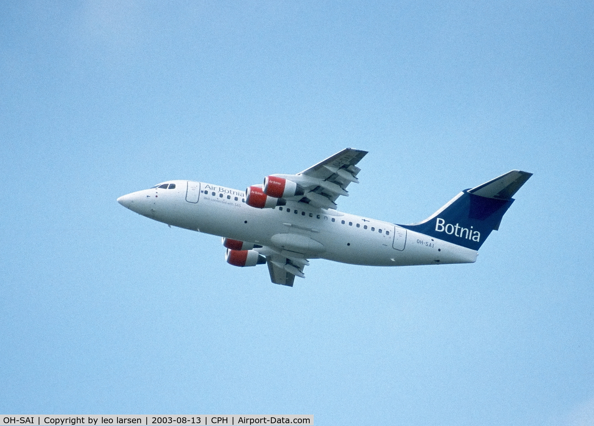 OH-SAI, 2001 BAE Systems Avro 146-RJ85 C/N E.2385, Copenhagen 13.8.2003