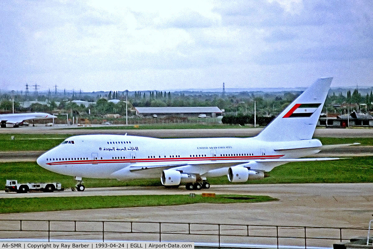 A6-SMR, 1979 Boeing 747SP-31 C/N 21961, A6-SMR   Boeing 747SP-31 [21961] (Dubai Air Wing) Heathrow~G 24/04/1993