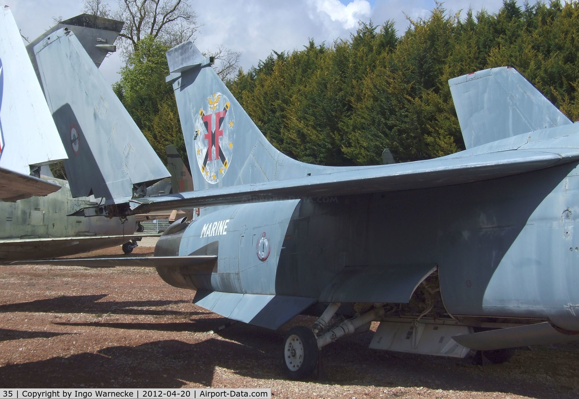 35, Vought F-8E(FN) Crusader C/N 1252, Vought F-8E(FN) Crusader at the Musee de l'Aviation du Chateau, Savigny-les-Beaune
