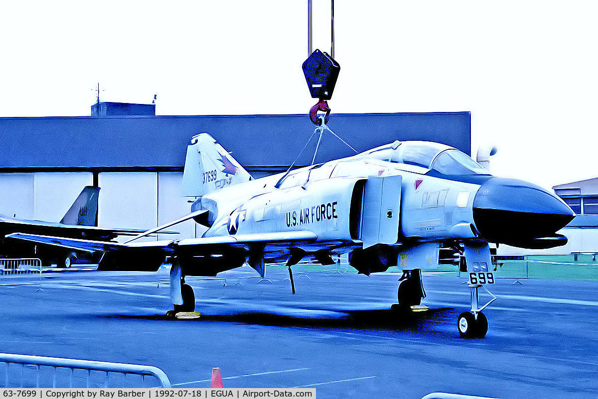 63-7699, 1963 McDonnell F-4C Phantom II C/N 839, 63-7699   (37699) McDonnell Douglas F-4C Phantom II [839] (United States Air Force) RAF Upper Heyford~G 18/07/1992