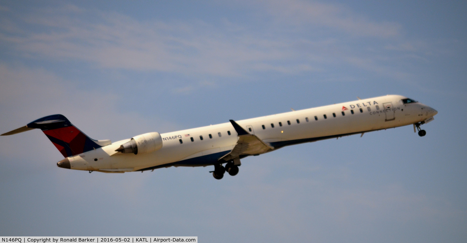 N146PQ, 2007 Bombardier CRJ-900ER (CL-600-2D24) C/N 15146, Takeoff Atlanta