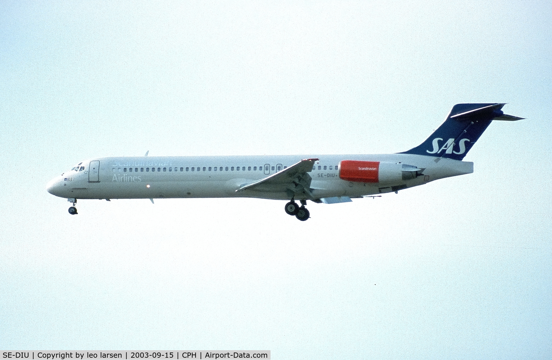 SE-DIU, 1991 McDonnell Douglas MD-87 (DC-9-87) C/N 53011, Copenhagen 15.9.2003