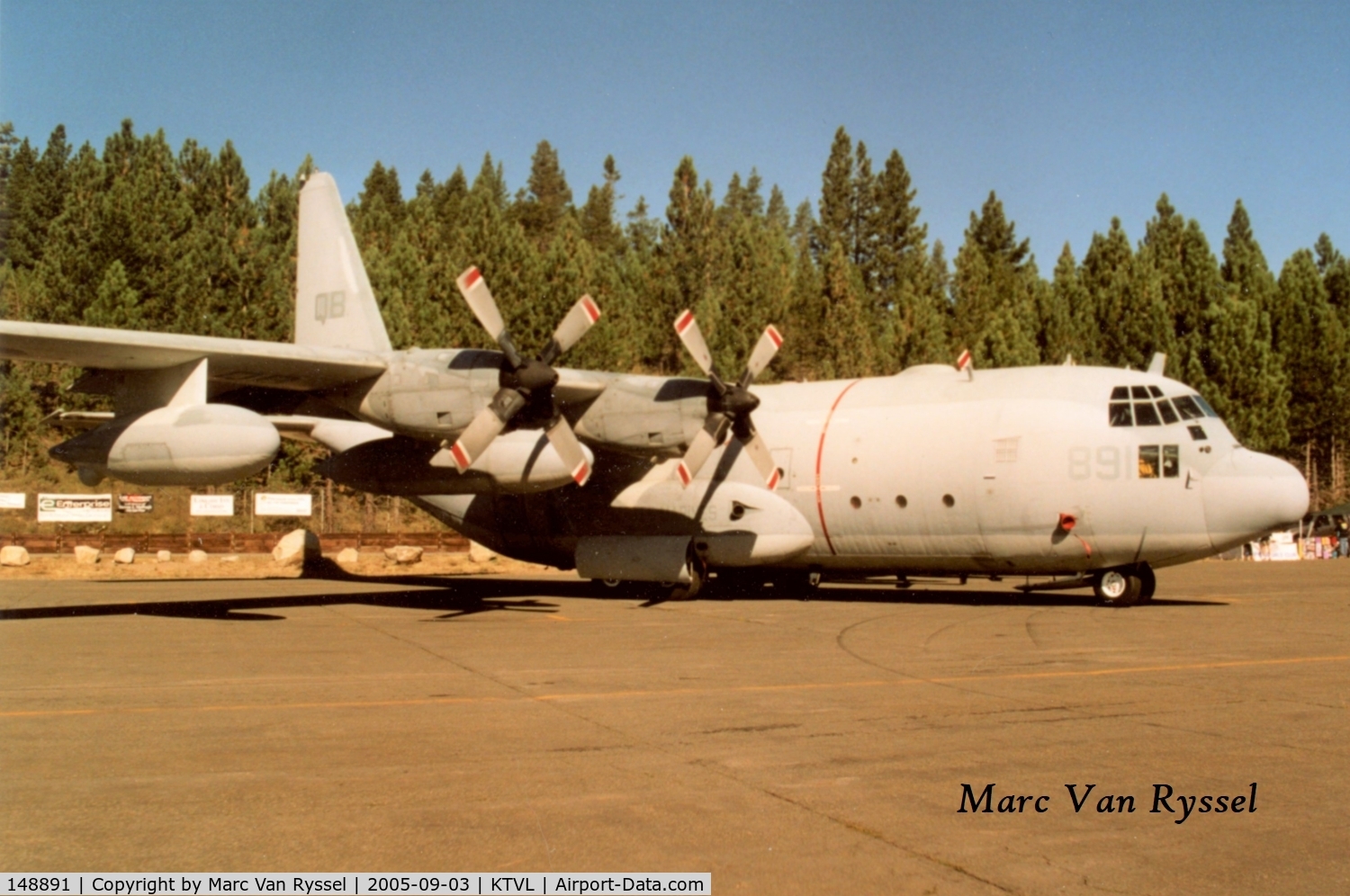 148891, 1961 Lockheed KC-130F (GV-1) Hercules C/N 282-3605, 148891 code QB at Tahoe Air Fest 2005.