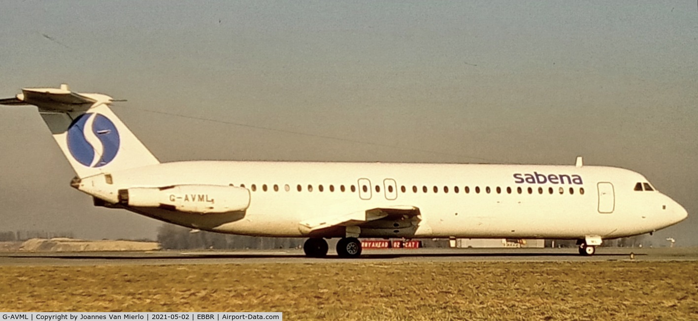 G-AVML, 1968 BAC 111-510ED One-Eleven C/N BAC.140, scan from slide