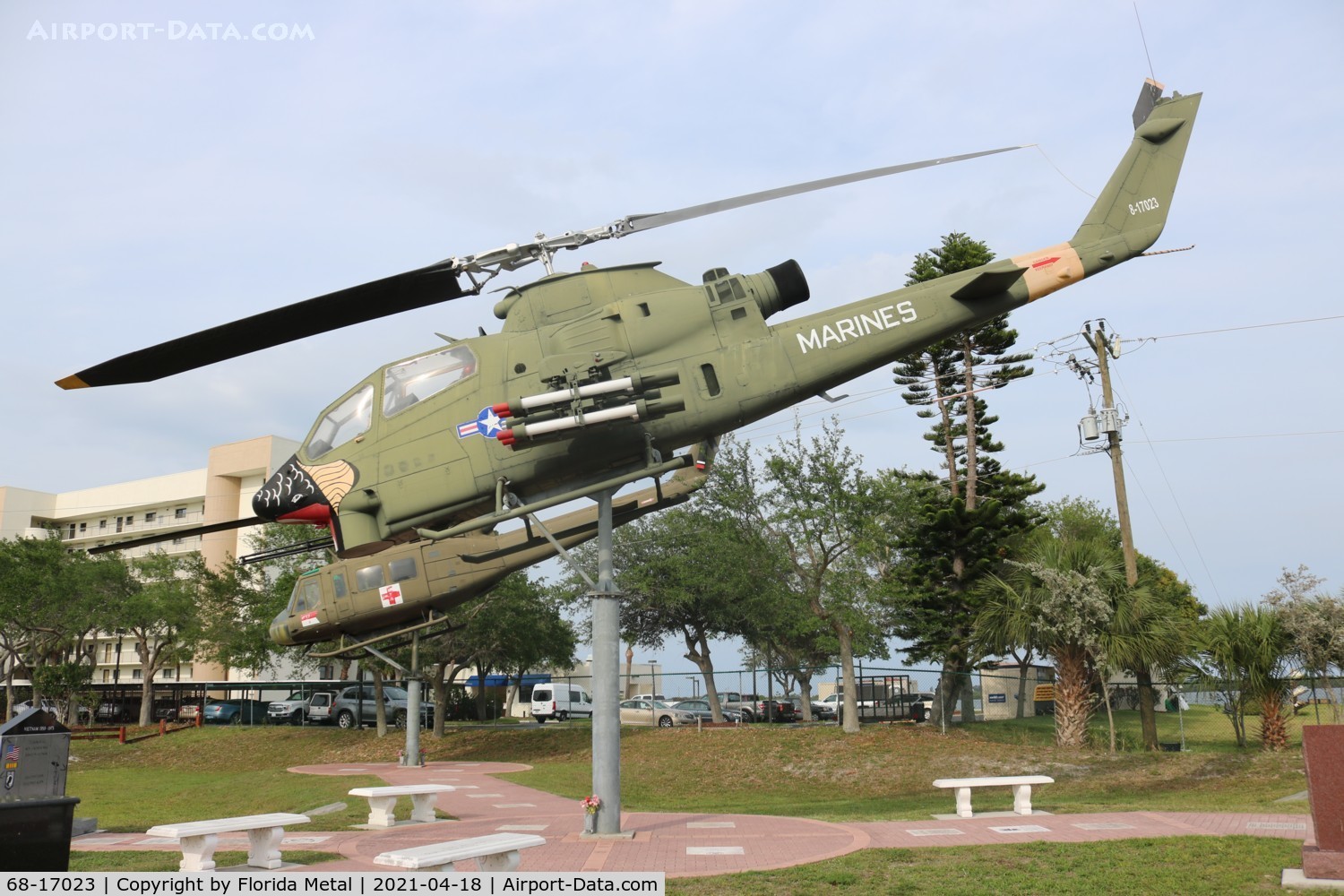 68-17023, 1968 Bell AH-1G Cobra C/N 20751, Gate guard - Merritt Island Veterans Museum