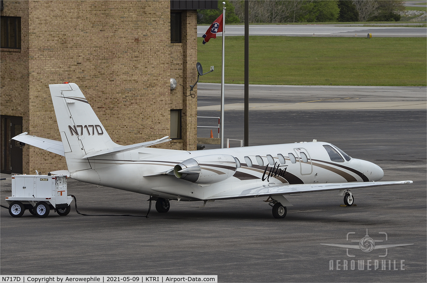 N717D, 1994 Cessna 560 Citation Ultra C/N 560-0275, Parked at Tri-Cities Airport (KTRI)
09May21