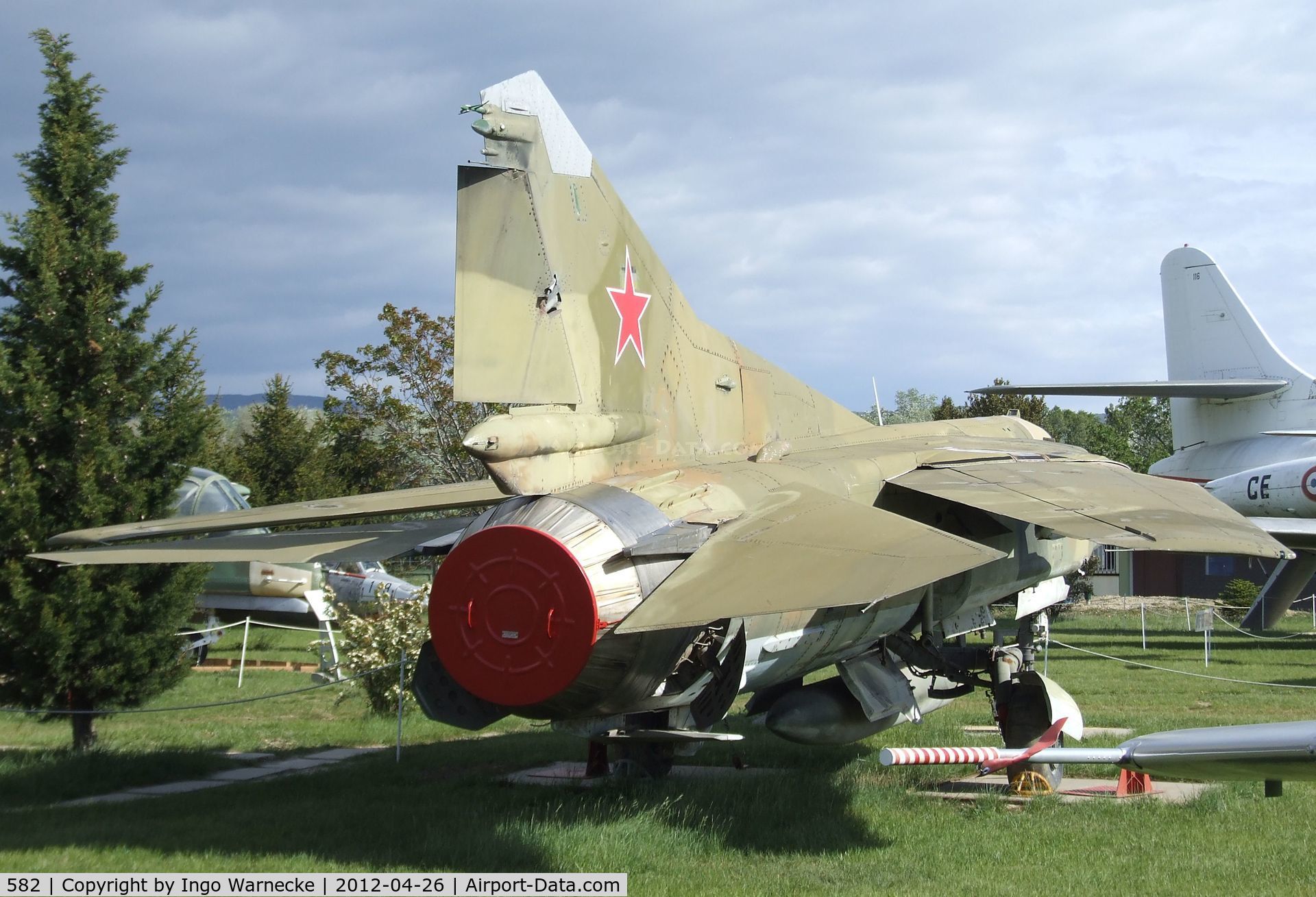 582, 1973 Mikoyan-Gurevich MiG-23MF C/N 039021, Mikoyan i Gurevich MiG-23MF FLOGGER-B at the Musée Européen de l'Aviation de Chasse, Montelimar Ancone airfield