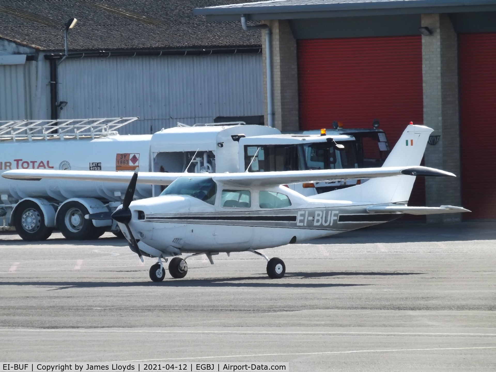 EI-BUF, 1979 Cessna 210N Centurion C/N 210-63070, Parked up at Gloucestershire Airport.