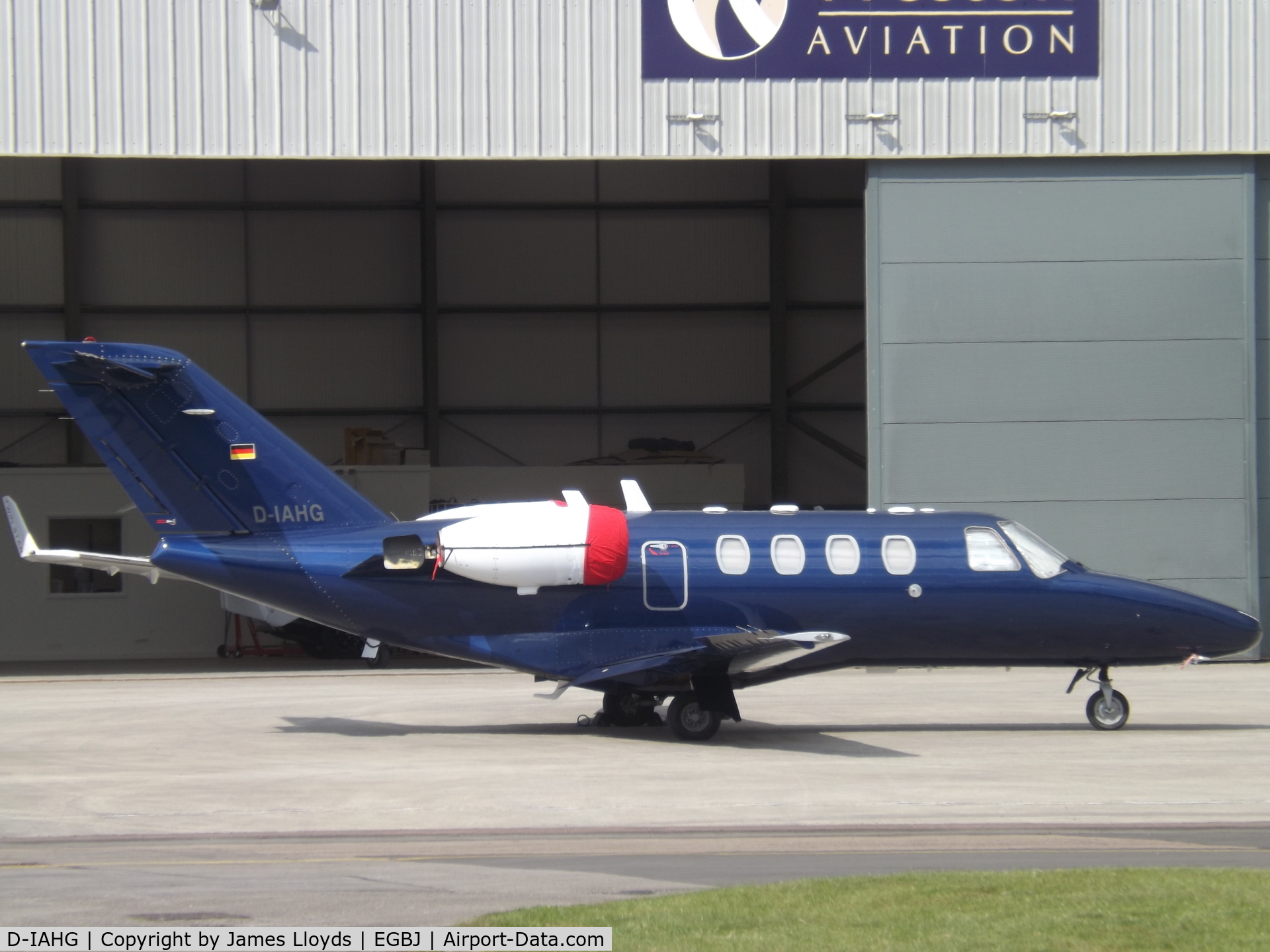 D-IAHG, 1996 Cessna 525 CitationJet CJ1 C/N 525-0126, Seen with a new paint Job at Gloucestershire Airport.
