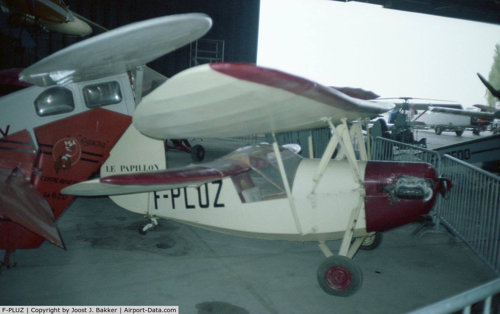 F-PLUZ, Mignet HM.360 Pou-du-Ciel C/N 32, at Brienne le Chateau aerodrome in 1982