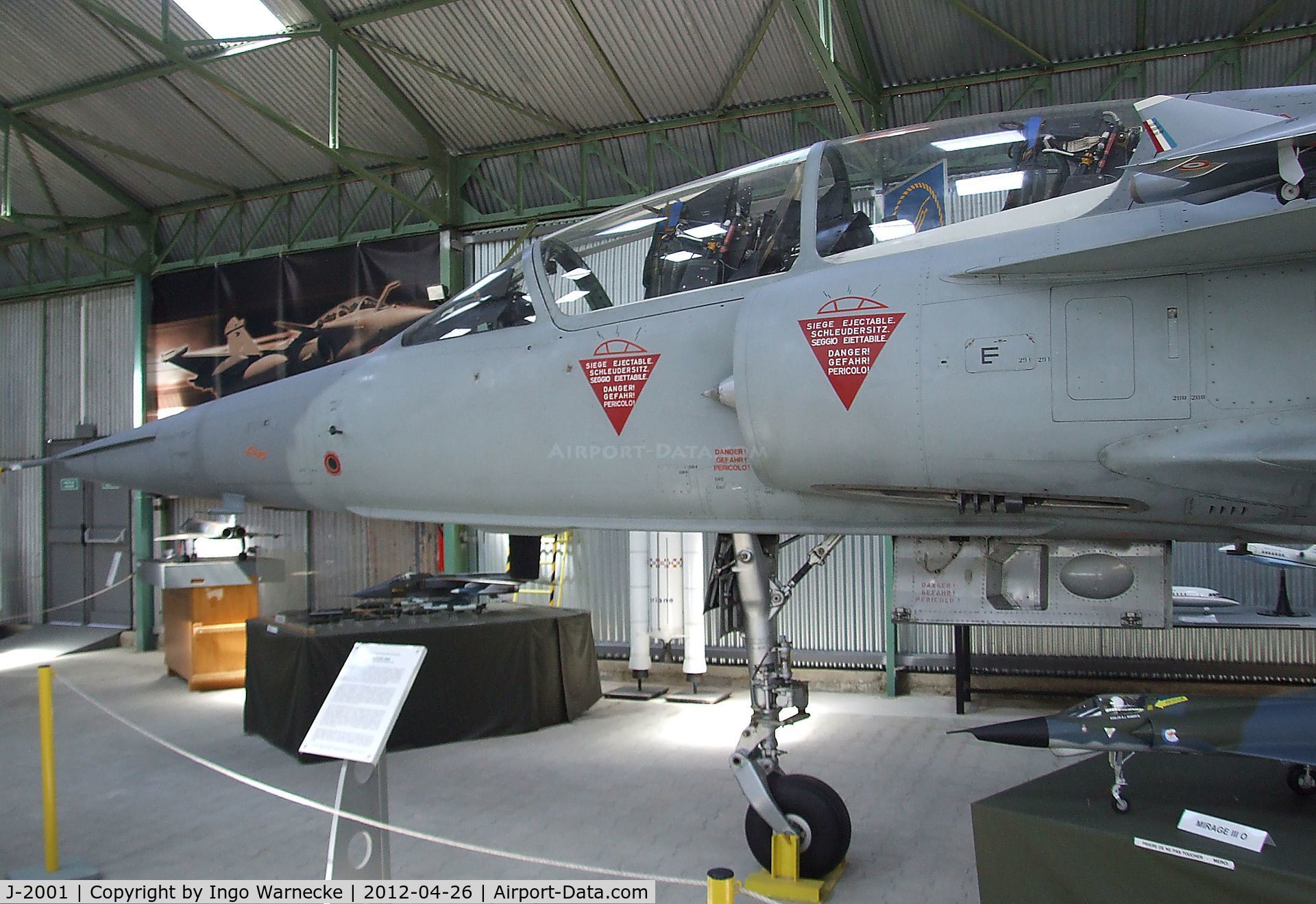 J-2001, Dassault Mirage IIIDS C/N 227F/BS1, Dassault Mirage III DS at the Musée Européen de l'Aviation de Chasse, Montelimar Ancone airfield