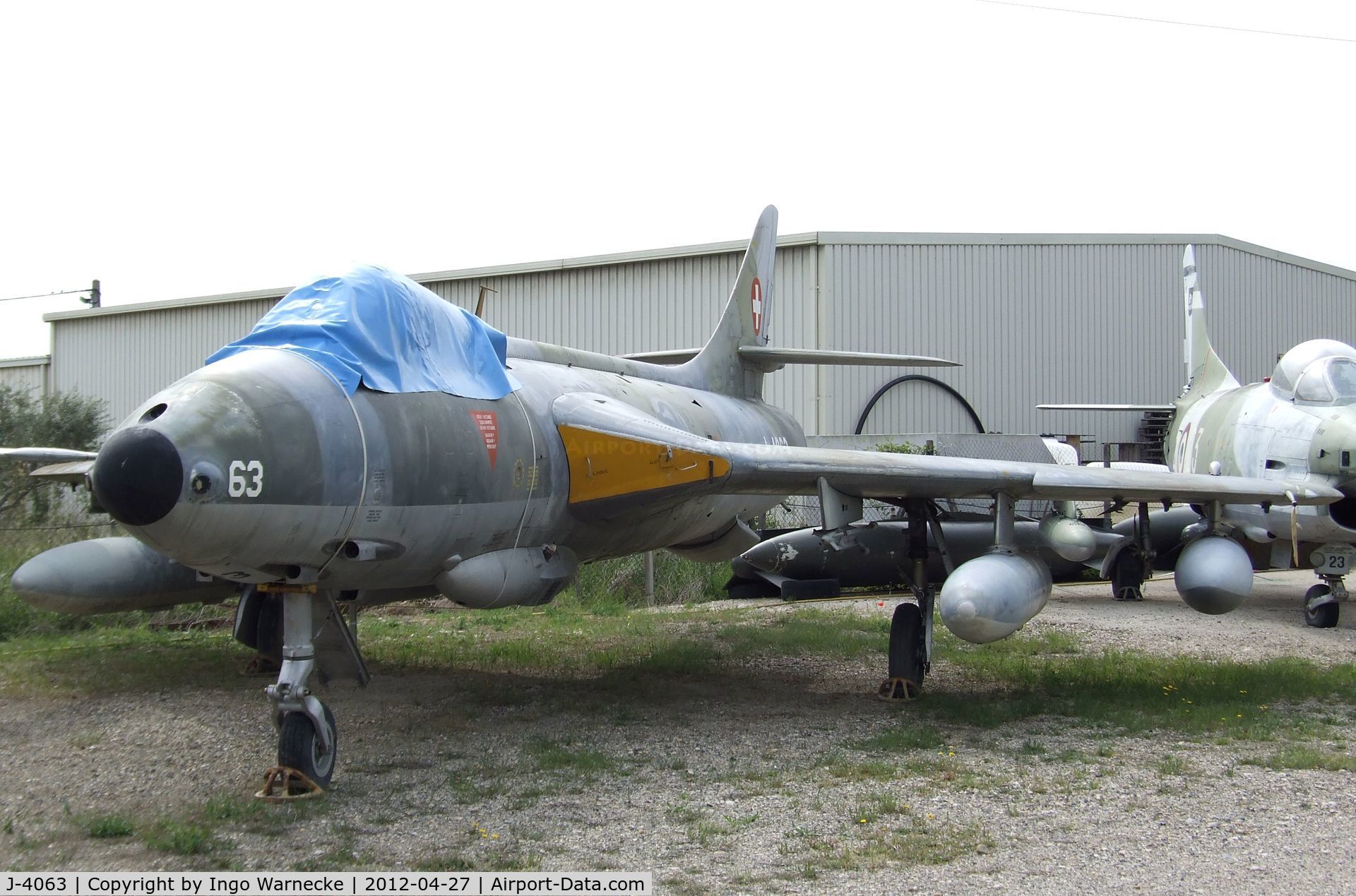 J-4063, 1959 Hawker Hunter F.58 C/N 41H-697430, Hawker Hunter F58 at the Musee Aeronautique, Orange