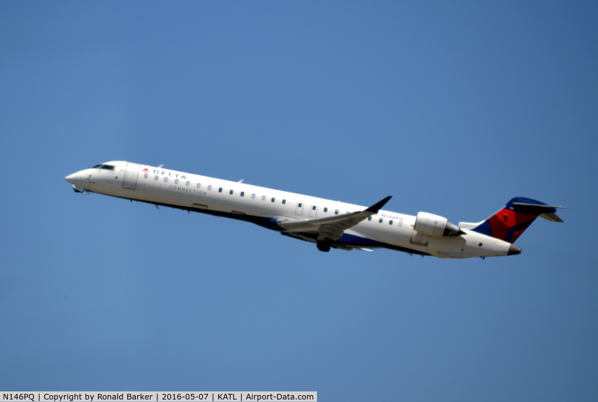 N146PQ, 2007 Bombardier CRJ-900ER (CL-600-2D24) C/N 15146, Departure Atlanta
