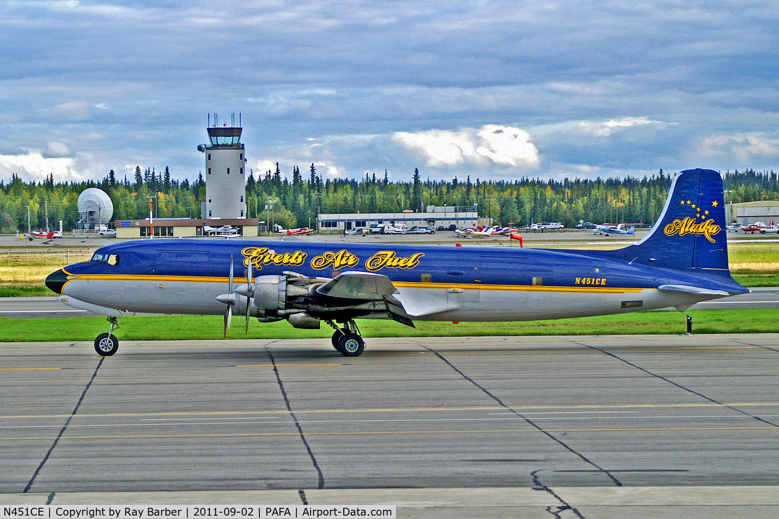 N451CE, 1953 Douglas R6D-1 (DC-6A) C/N 43712, N451CE   Douglas C-118A [43712] (Everts Air Cargo) Fairbanks Int'l~N 02/09/2011