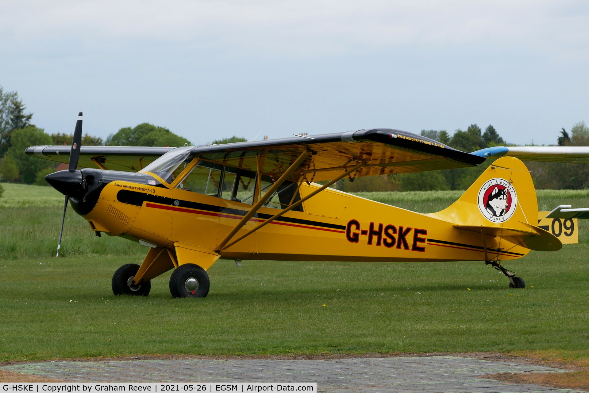 G-HSKE, 2007 Aviat A-1B Husky C/N 2437, Parked at Beccles.