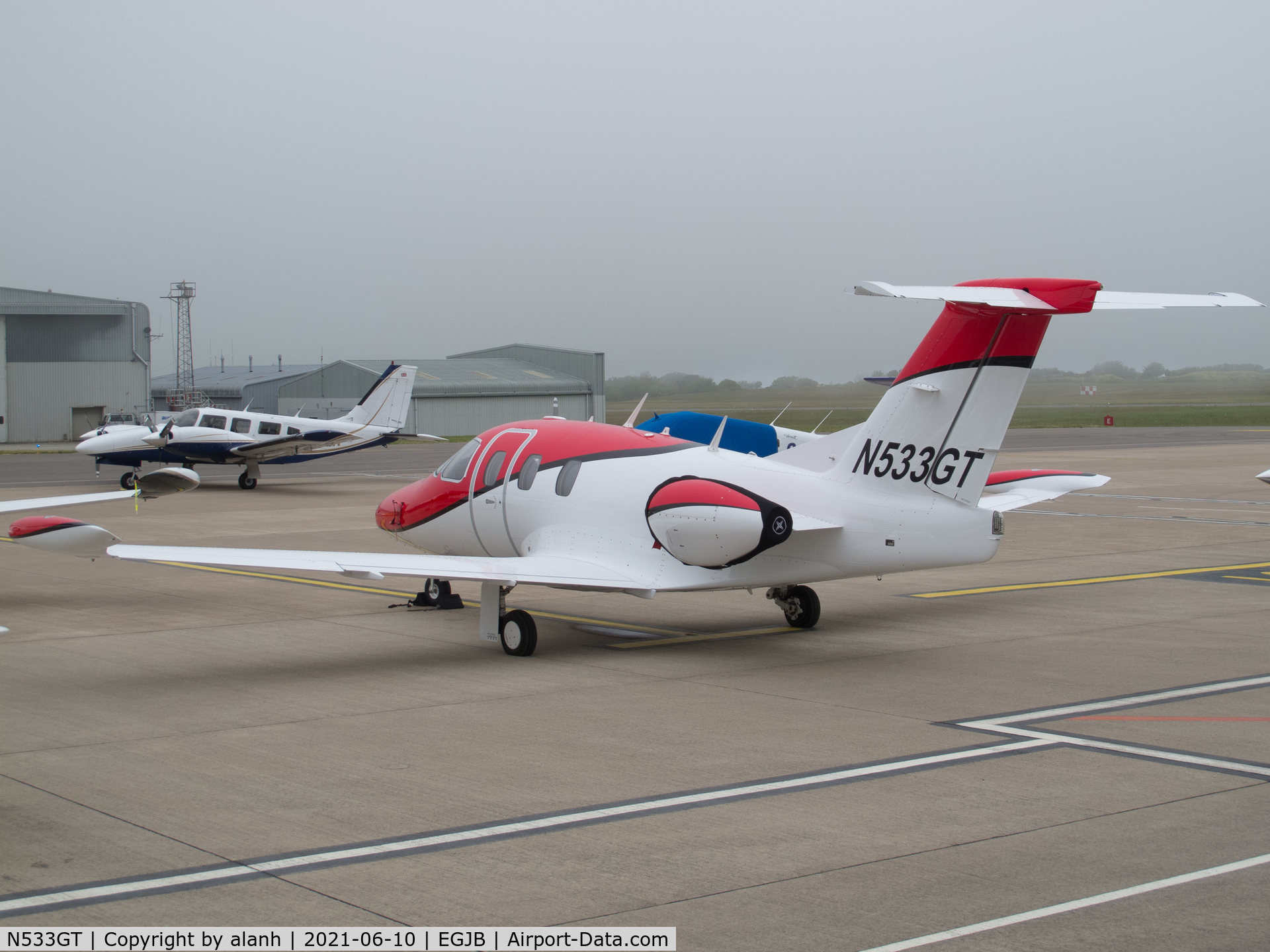 N533GT, 2011 Eclipse Aviation Corp EA500 C/N 000267, Recent addition to the Channel Jets fleet, parked at Guernsey after a transatlantic ferry flight