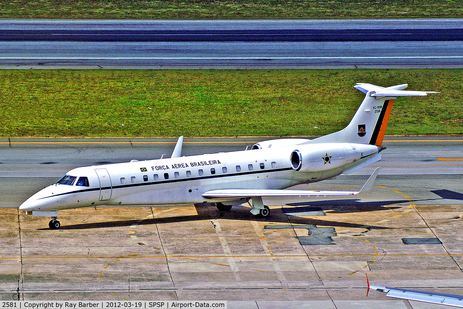 2581, 2001 Embraer VC-99B (EMB-135BJ) C/N 145462, 2581   Embraer Emb-135BJ VC-99B [145462] (Brazilian Air Force / Forca Aerea Brasileira) Sao Paulo-Congonhas~PP 19/03/2012
