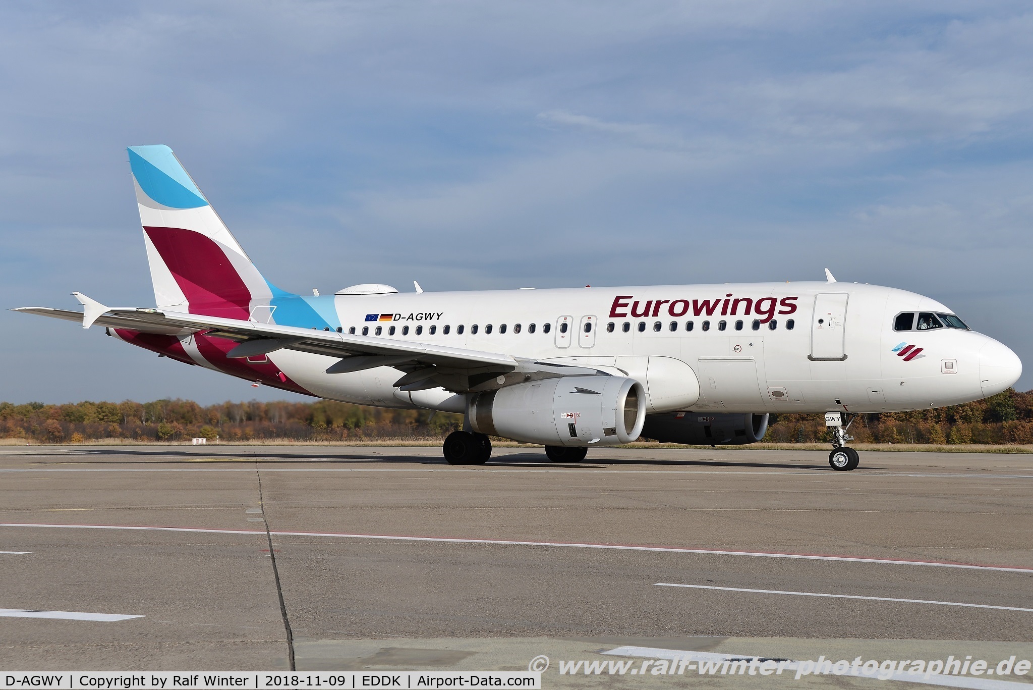 D-AGWY, 2013 Airbus A319-132 C/N 5941, Airbus A319-132 - EW EWG Eurowings opby Germanwings - 5941 - D-AGWY - 09.11.2018 - CGN