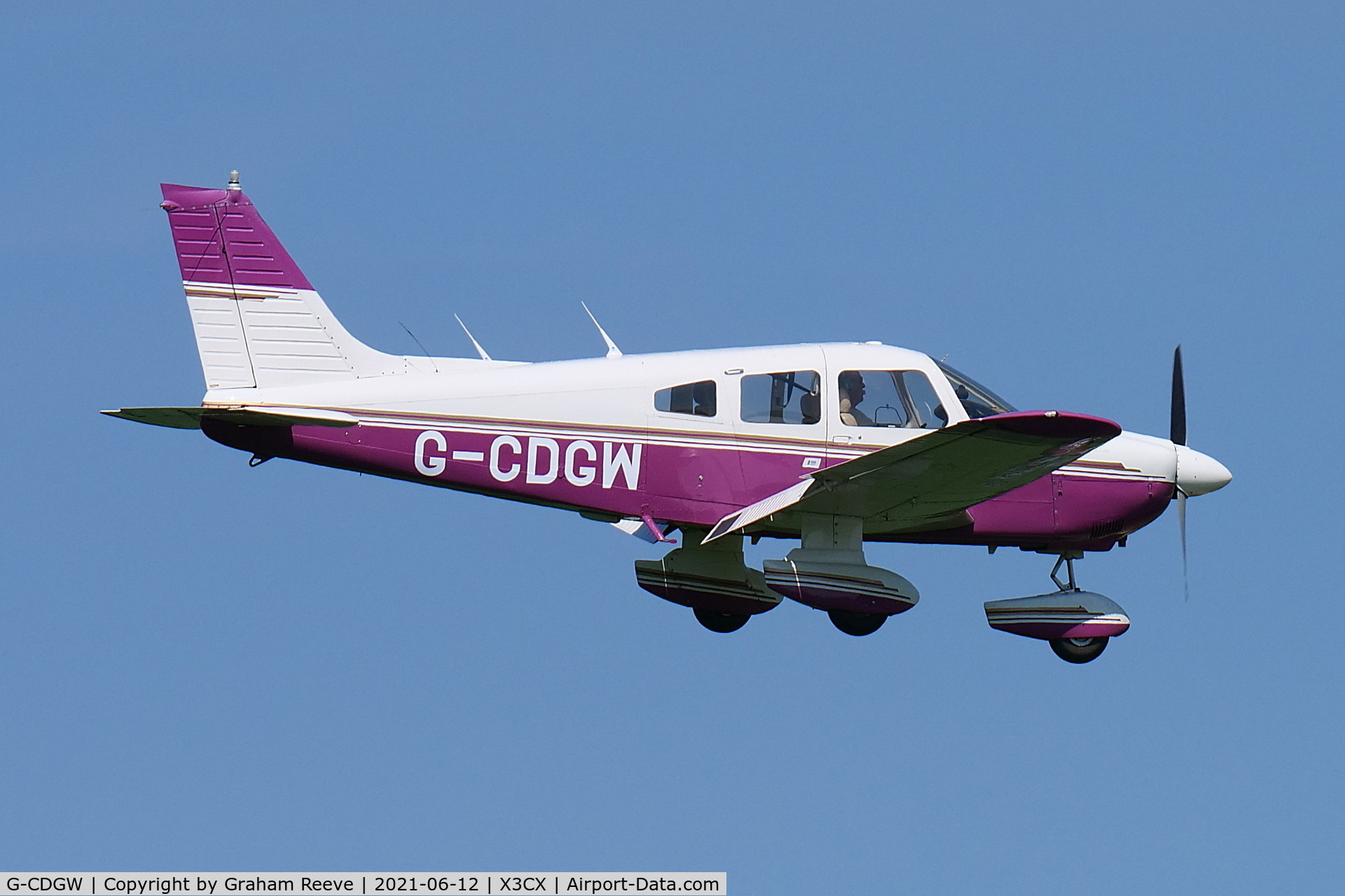 G-CDGW, 1979 Piper PA-28-181 Cherokee Archer II C/N 28-7990402, Landing at Northrepps.