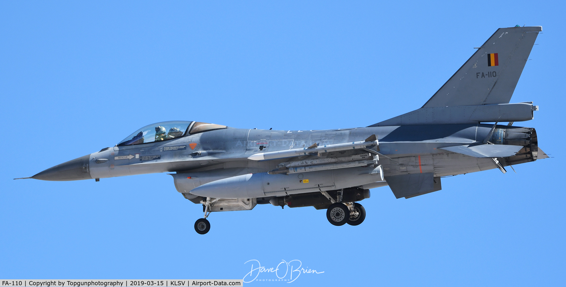 FA-110, SABCA F-16AM Fighting Falcon C/N 6H-110, BAF F-16 Landing