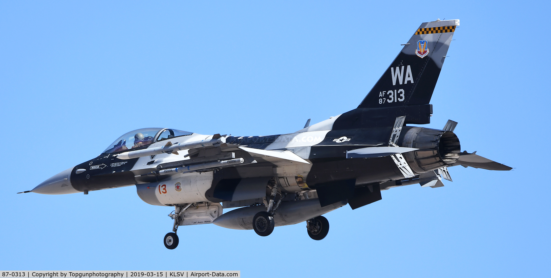 87-0313, 1987 General Dynamics F-16C Fighting Falcon C/N 5C-574, VIPER21