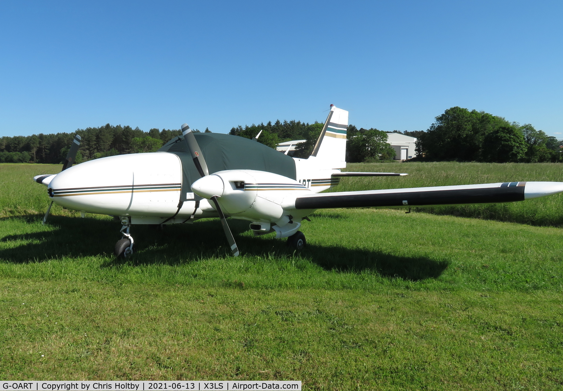 G-OART, 1969 Piper PA-23-250 Aztec D C/N 27-4293, Aztec parked at Little Snoring, Norfolk